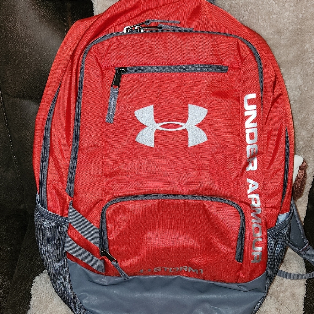 Under Armour Bold Red and Gray Backpack
